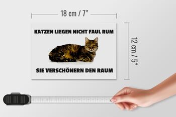 Plaque en tôle 18x12cm "Les chats embellissent la décoration de la pièce" 5