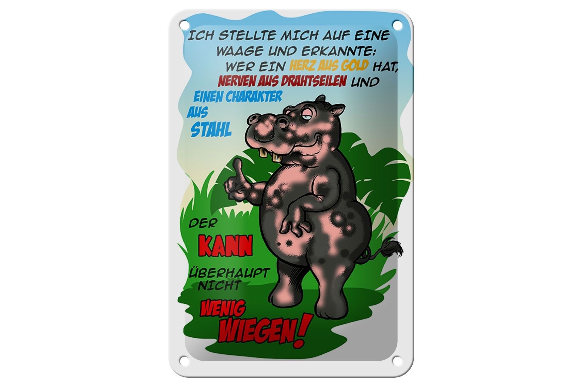 Cartel de chapa que dice 12x18cm Me pongo en escamas decoración