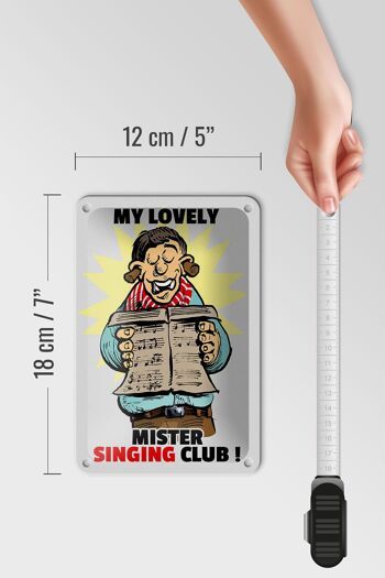 Panneau en étain disant 12x18cm, décoration My Lovely Mr Singing Club 5