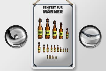 Signe d'alcool en étain 12x18cm, test oculaire pour hommes, décoration de bouteilles de bière 2