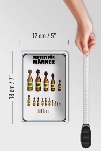Signe d'alcool en étain 12x18cm, test oculaire pour hommes, décoration de bouteilles de bière 5