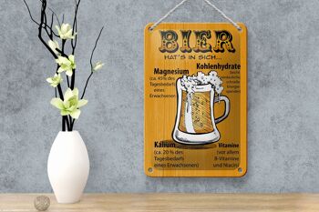 Plaque en étain alcool 12x18cm La bière a des vitamines, décoration 4