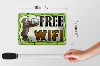 Panneau en étain 18x12cm, décoration Internet WiFi gratuit 5