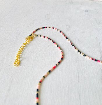 Collier avec perles, collier en acier inoxydable, chaîne couleur Or, collier Miyuki, Perles de rocailles 3