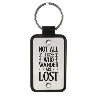 Leather Keychain – Not all those who wander are lost