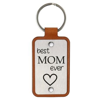 Porte-clés en cuir – Meilleure maman de tous les temps 3