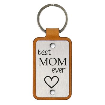 Porte-clés en cuir – Meilleure maman de tous les temps 4