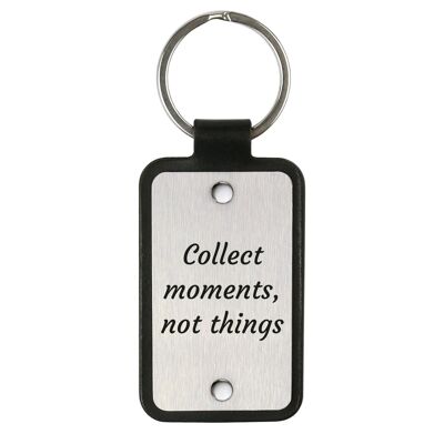 Leder-Schlüsselanhänger – Sammeln Sie Momente, keine Dinge
