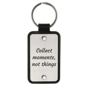 Porte-clés en cuir – Collectionnez des moments, pas des choses 1