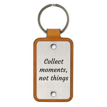 Porte-clés en cuir – Collectionnez des moments, pas des choses 3