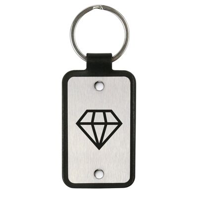 Leather Keychain – Diamond