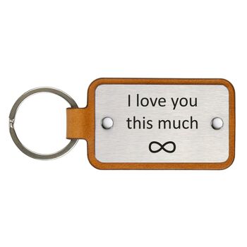 Porte-clés en cuir – Je t'aime tellement 3