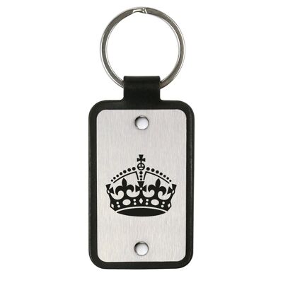 Leather Keychain – Crown