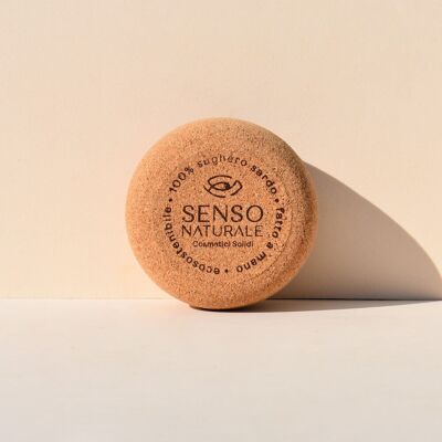 LARGE solid cork SHAMPOO container