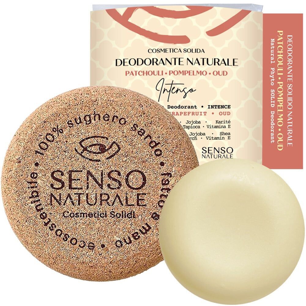Deodorante Naturale INTENSO profumazione OUD/POMPELMO/PATCHOULI + Contenitore [ PACK ]