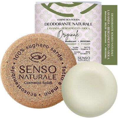 Deodorante Naturale ORIGINALE profumazione LAVANDA/BERGAMOTTO/VIOLA + Contenitore [ PACK ]