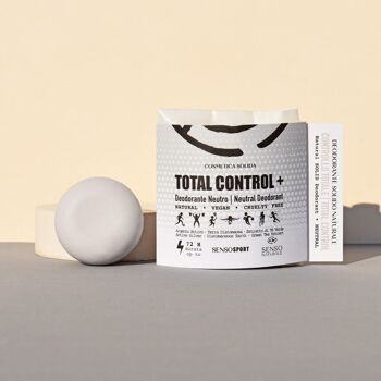 TOTAL CONTROL Déodorant Solide Naturel + Action Antibactérienne - Longue durée 72h 1