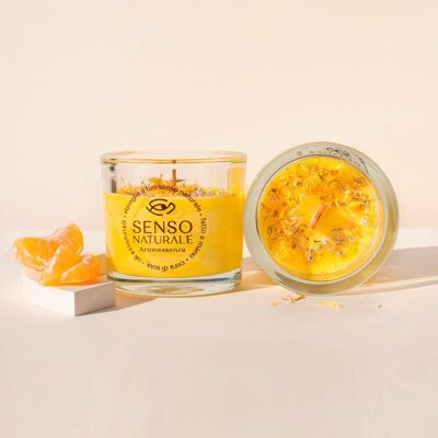 VANILLA and MANDARIN scented soy candle Small