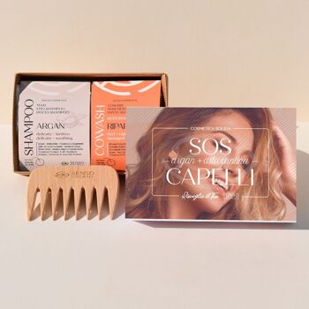 Kit SOS HAIR - Recommandé pour cheveux bouclés, secs et traités 3 produits 1
