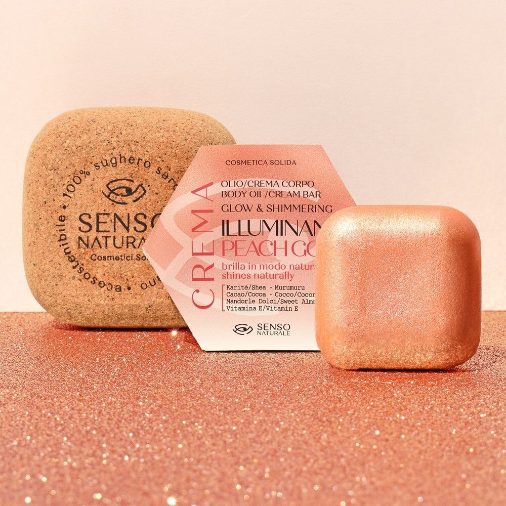 PEACH GOLD Solid Body Oil + Cork Container [ PACK ]