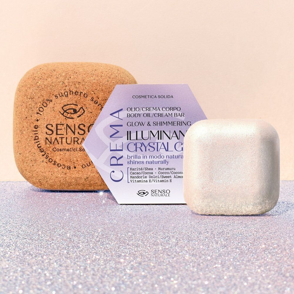 CRYSTAL GLOW Solid Body Oil + Cork Container [ PACK ]