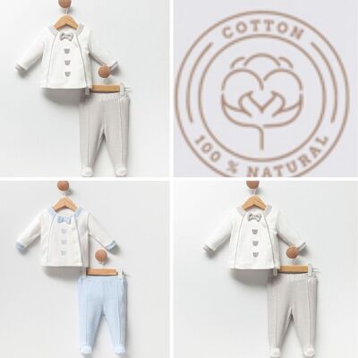 Una confezione da tre taglie 100% cotone 0-1 anno Set da bambino comodo ed elegante