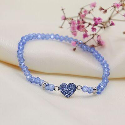 Bracelet Heart light sapphire