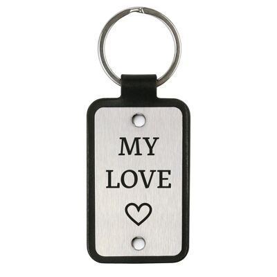 Porte-clés en cuir – Mon Amour