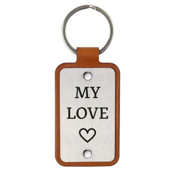 Porte-clés en cuir – Mon Amour 2