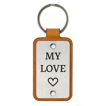 Porte-clés en cuir – Mon Amour 3