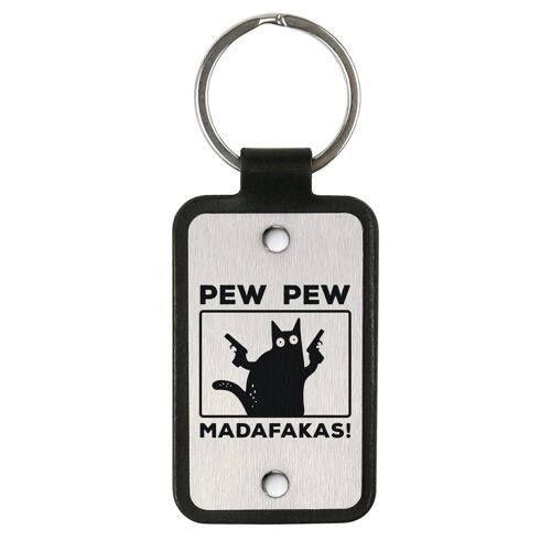 Leather Keychain – Pew Pew Madafakas