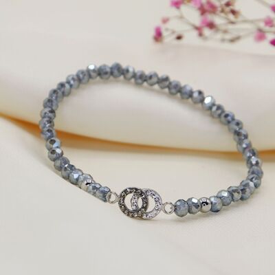 Bracelet Double diamant noir