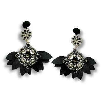 Boucles d'oreilles Ersilia 05 noires 1