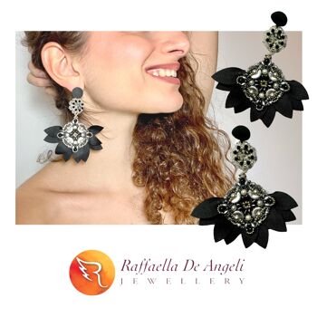 Boucles d'oreilles Ersilia 05 noires 2