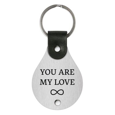 Leder Schlüsselanhänger – Du bist meine Liebe