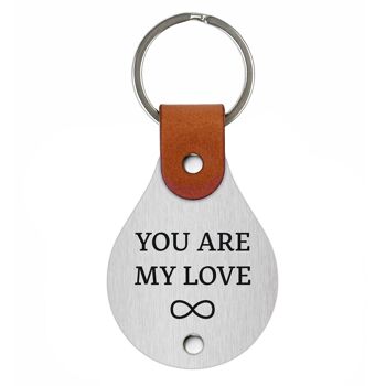 Porte-clés en cuir – Tu es mon amour 2