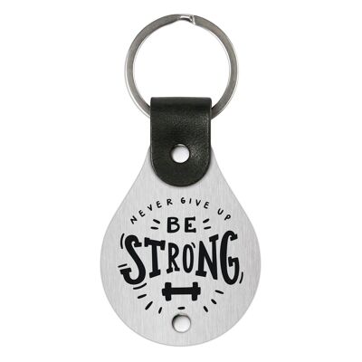 Leder Schlüsselanhänger – Sei stark