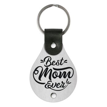 Porte-clés en cuir – Meilleure maman de tous les temps 1