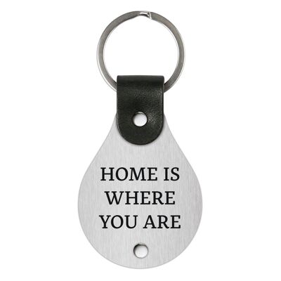 Leather Keychain – Home is where you are