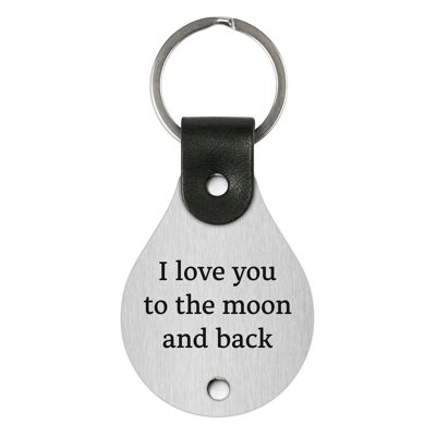 Leder-Schlüsselanhänger – Ich liebe dich bis zum Mond und zurück