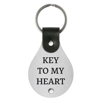 Porte-clés en cuir – Clé de mon cœur 1