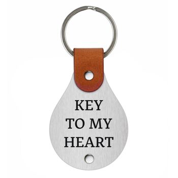 Porte-clés en cuir – Clé de mon cœur 2