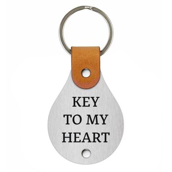 Porte-clés en cuir – Clé de mon cœur 3