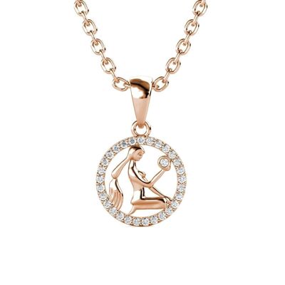 Colgantes Virgo Zodiac - Oro rosa y cristal I MYC-Paris.com