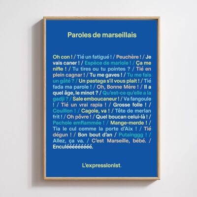 Poster Worte von Marseille