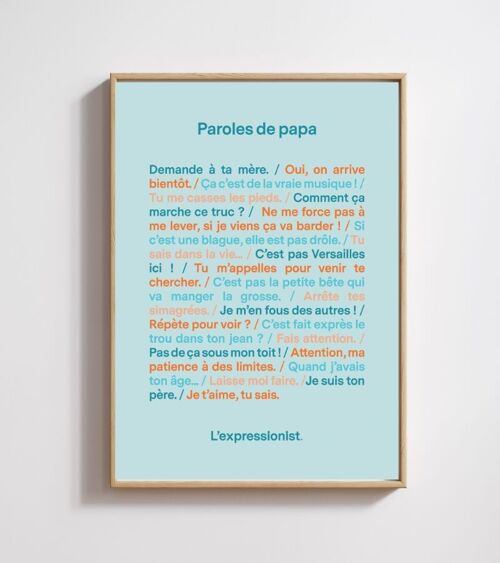 Poster Paroles de papa