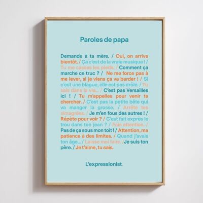 Poster Worte von Papa