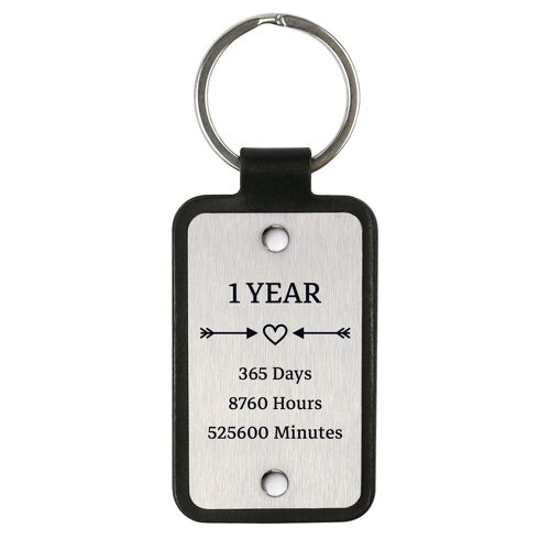 Leather Keychain – 1 year together