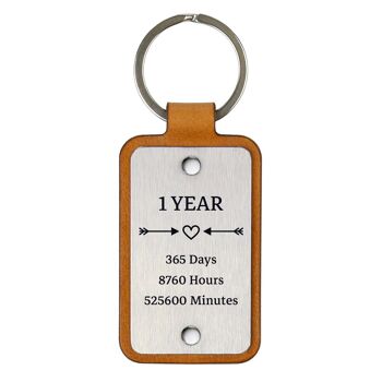 Porte-clés en cuir – 1 an ensemble 3