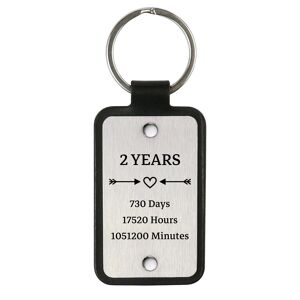 Porte-clés en cuir – 2 ans ensemble